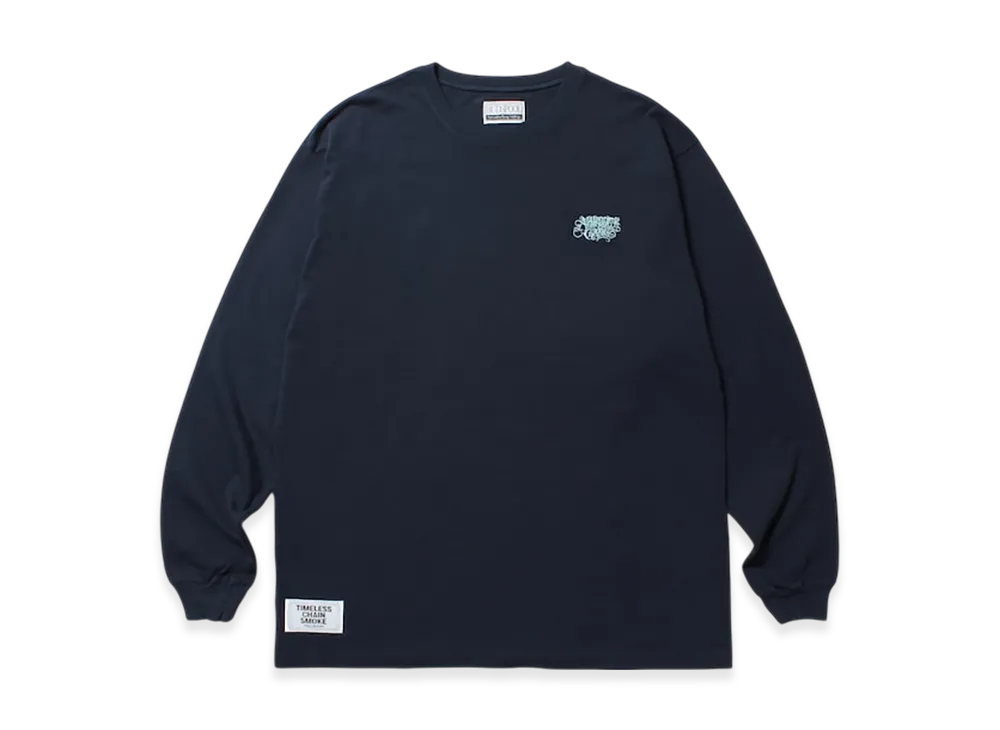 APHRODITEGANG Mini Classic Logo Embroidery L/S Tee "Navy/Purple"