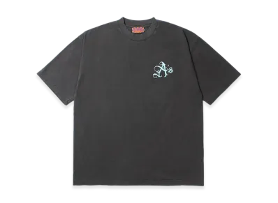 APHRODITEGANG A'S Logo Embroidery Pigment Dye S/S Tee "Black/Blue"