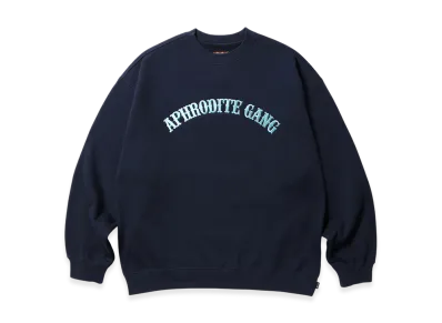APHRODITEGANG Arch Logo Crew Neck Sweat Shirt "Navy"