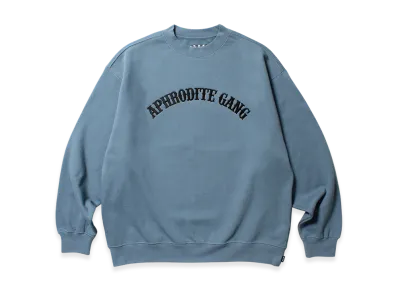 APHRODITEGANG Arch Logo Crew Neck Sweat Shirt "Blue Gray"