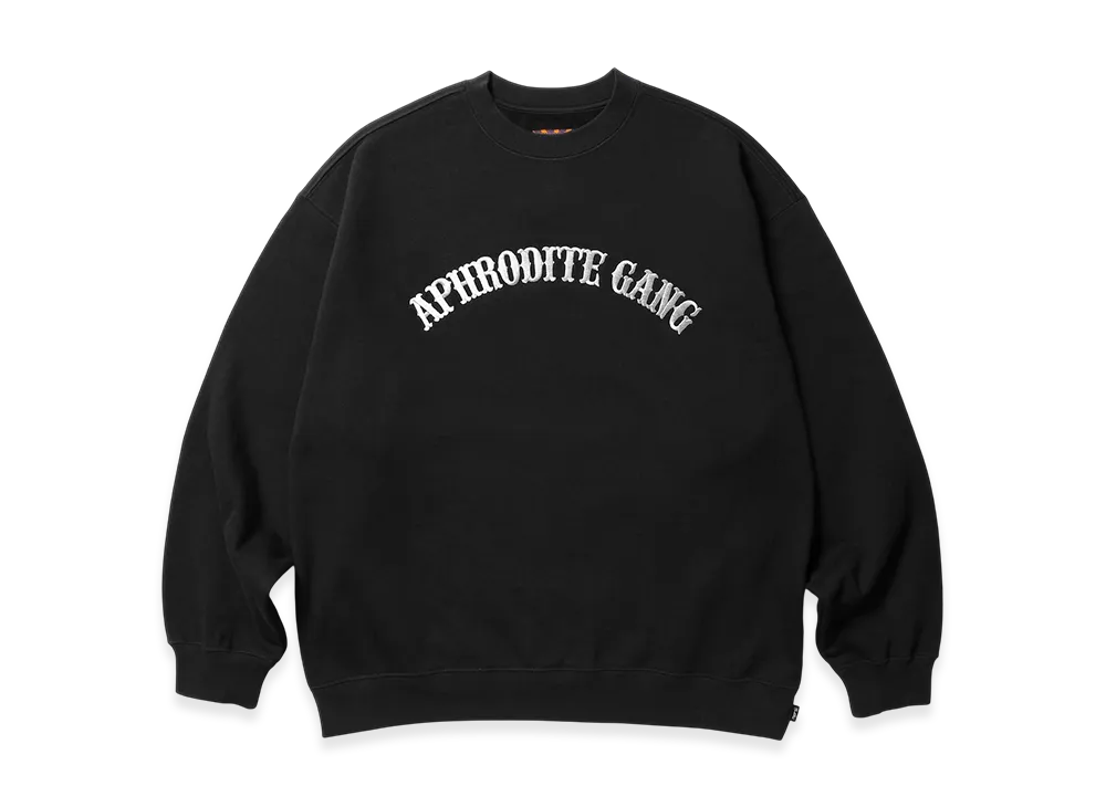 APHRODITEGANG Arch Logo Crew Neck Sweat Shirt "Black"
