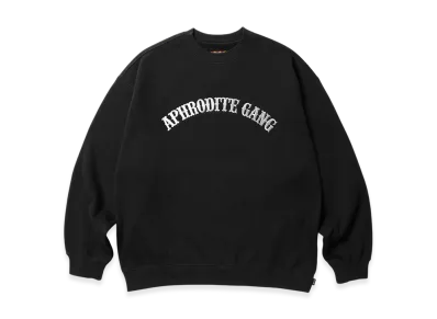 APHRODITEGANG Arch Logo Crew Neck Sweat Shirt "Black"