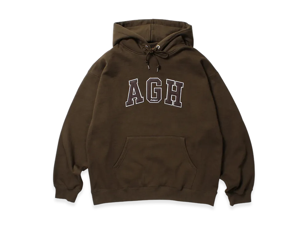 APHRODITEGANG Agh Patch Hooded Sweat Shirt "Brown"