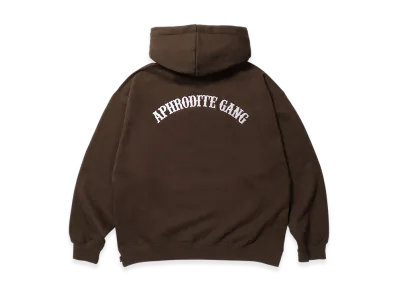 APHRODITEGANG Arch Logo Hooded Sweat Shirt "Brown"