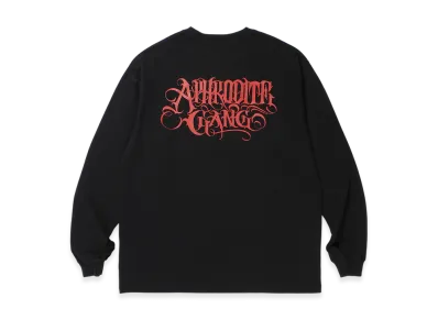 APHRODITEGANG Classic Logo Print L/S Tee "Black/Dark Red"