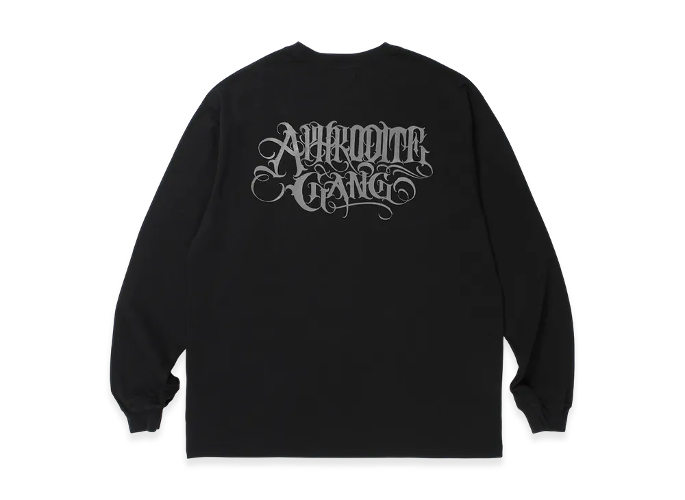 APHRODITEGANG Classic Logo Print L/S Tee "Black/Dark Gray"