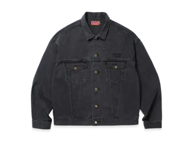 APHRODITEGANG Washed Denim Trucker Jacket "Black/Black"