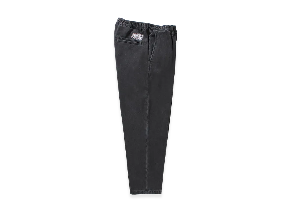 APHRODITEGANG Washed Denim Easy Trousers "Black/White"