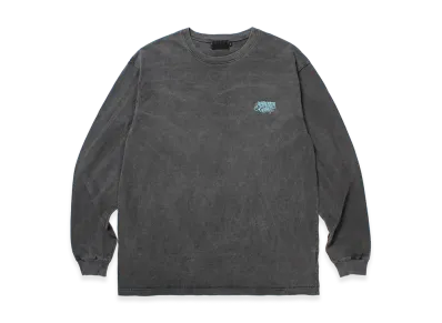 APHRODITEGANG Small Classic Logo Embroidery Garment Dye L/S Tee "Black/Blue"