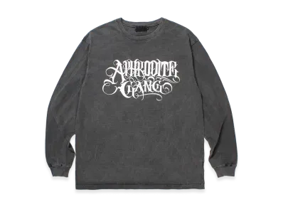 APHRODITEGANG Classic Logo Garment Dye L/S Tee "Black/White"