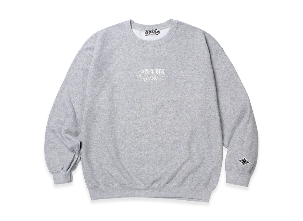 APHRODITEGANG Classic Logo Embroidery Sweat Shirt "Gray/Silver"