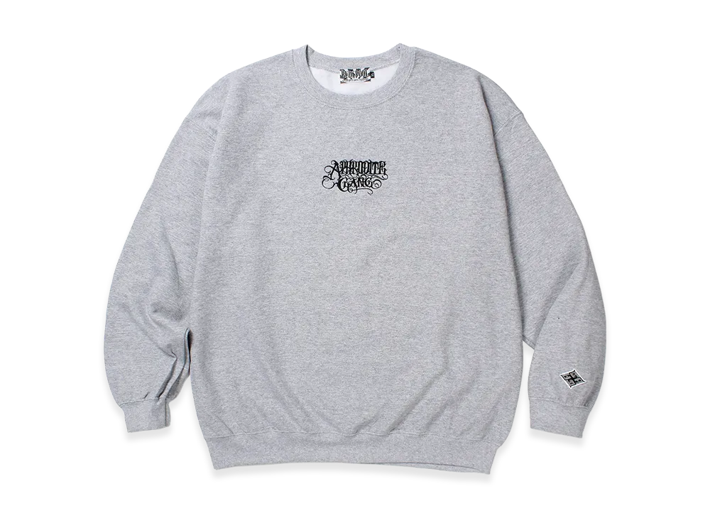 APHRODITEGANG Classic Logo Embroidery Sweat Shirt "Gray/Black"