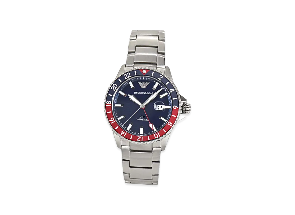 EMPORIO ARMANI Diver Watch GMT "Navy"