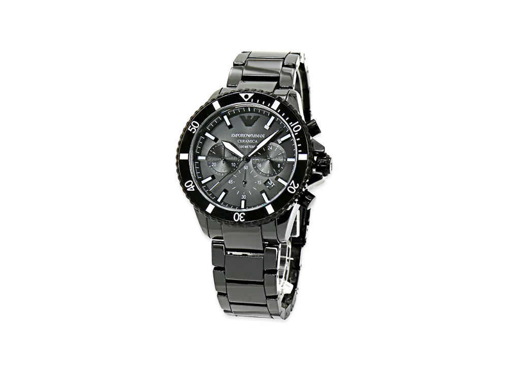 EMPORIO ARMANI Diver Chronograph Watch "Black"