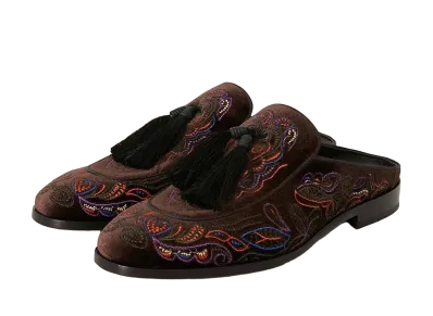 ANGELO RUFFO Velvet Mule "Brown"