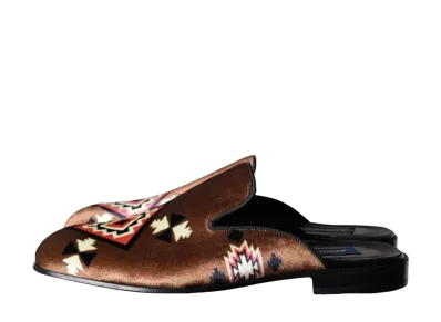 ANGELO RUFFO Velvet Mule - Print "Brown"