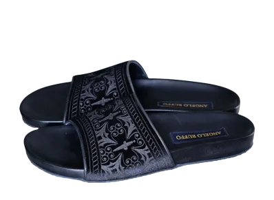 ANGELO RUFFO Velvet Sandal "Black"