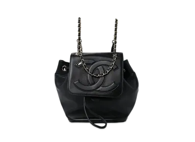 CHANEL Matelasse Chain Backpack Lambskin "Black/Gold"