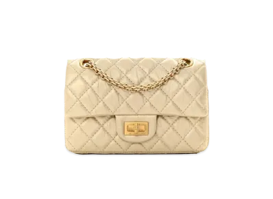 CHANEL 2.55 Chain Shoulder Metallic Aged Calfskin "Gold/Gold"