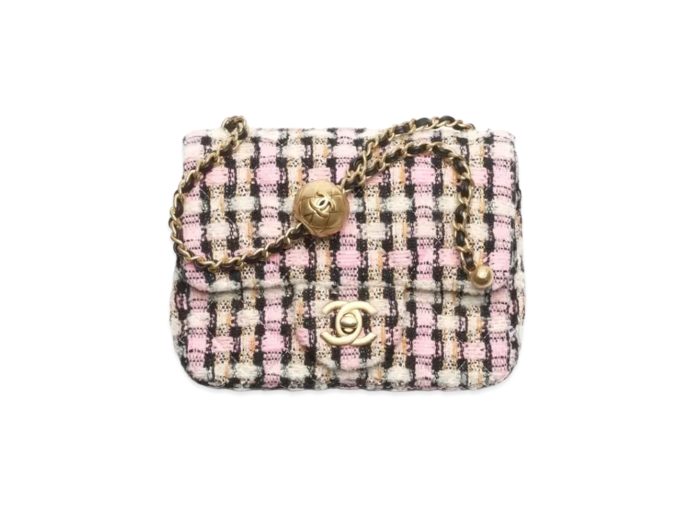 CHANEL Mini Flap Bag Wool Tweed "Multicolor"