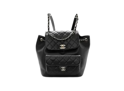 CHANEL Matelasse Chain Backpack Lambskin "Black/Silver"