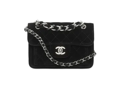 CHANEL Mini Flap Bag Velvet "Black"