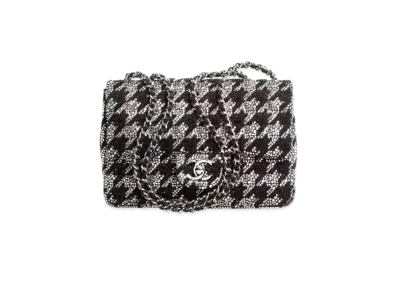 CHANEL Evening Bag Strass, Silver-Tone Metal "Black/Silver"