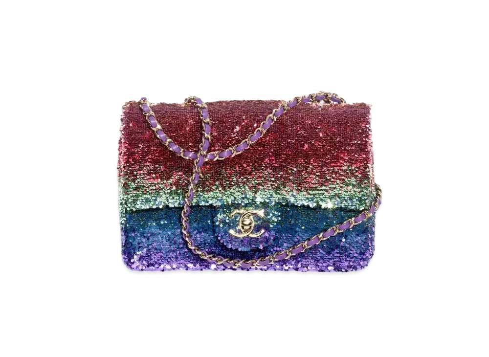 CHANEL Small Flap Bag Gradient Sequins "Multicolor"