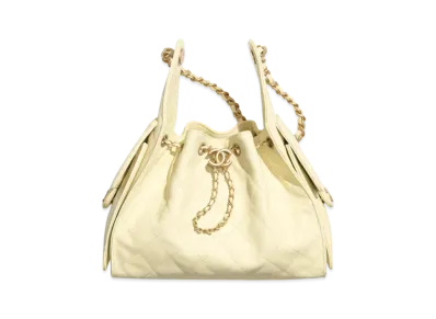 CHANEL 25 Small Handbag Grained Calfskin "Light Yellow"