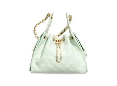 CHANEL 25 Small Handbag Grained Calfskin "Green"