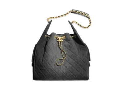 CHANEL 25 Medium Handbag Washed Denim "Black"