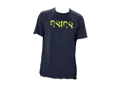 Asics Hex Graphic Dry Shirt "Midnight/Safety Yellow"