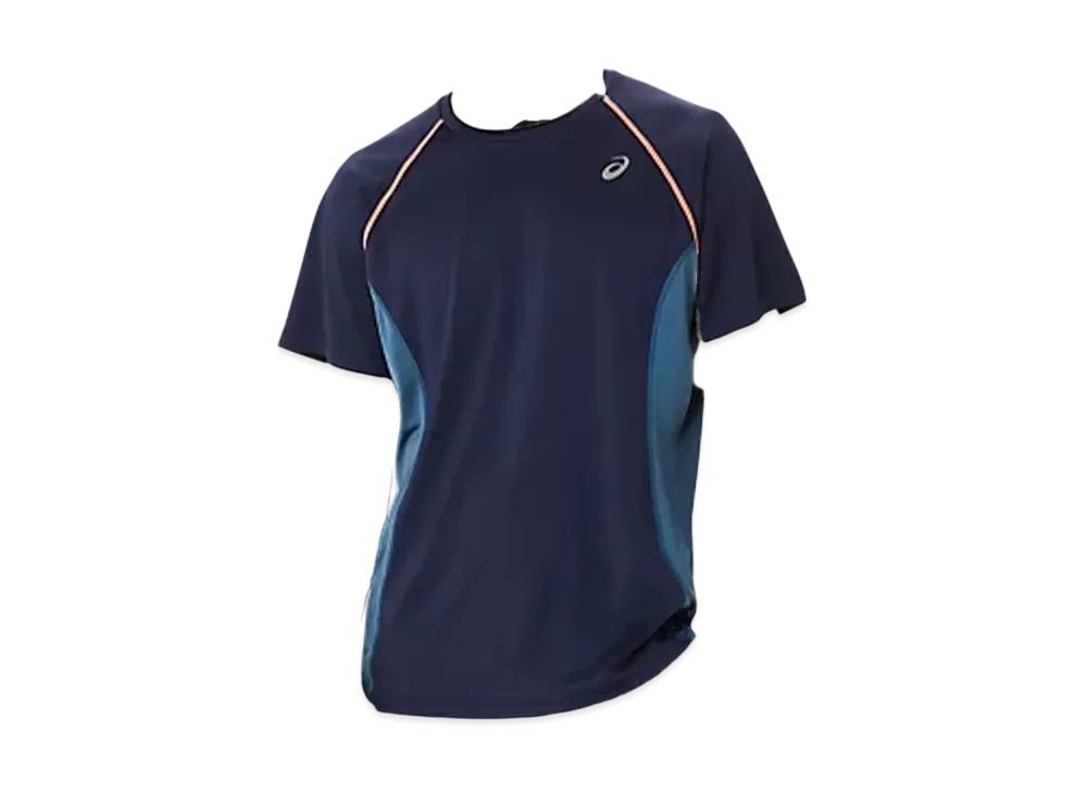 Asics Actibreeze Panel Jacquard Short Sleeve Shirt "Midnight"