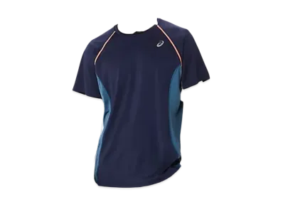 Asics Actibreeze Panel Jacquard Short Sleeve Shirt "Midnight"