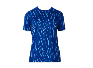 Asics All-Over Print Short Sleeve Shirt "True Blue"