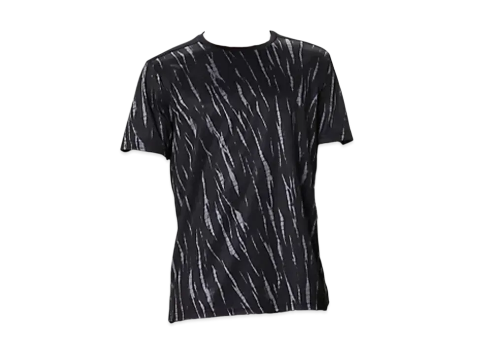 Asics All-Over Print Short Sleeve Shirt "Performance Black"