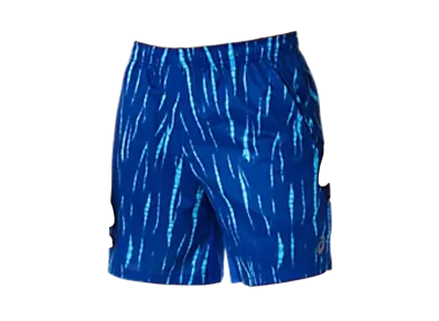 Asics All-Over Print Shorts (7In) "True Blue"
