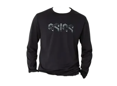 Asics Hex Graphic Dry Long Sleeve Shirt "Performance Black/Steel Gray"