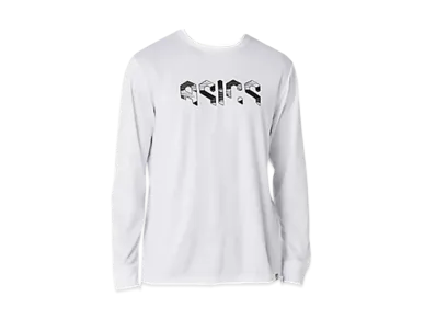 Asics Hex Graphic Dry Long Sleeve Shirt "Brilliant White/Performance Black"