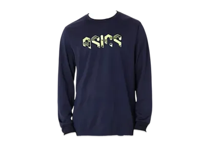 Asics Hex Graphic Dry Long Sleeve Shirt "Midnight/Safety Yellow"