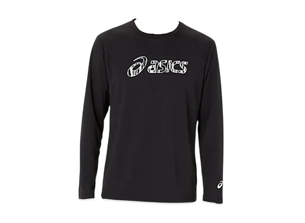 Asics Dry Big Logo Long Sleeve Shirt "Performance Black/Brilliant White"