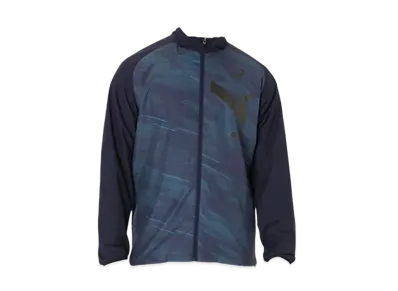 Asics Aim-Trg lining mesh graphic windbreaker jacket "Midnight"
