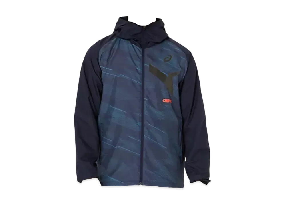 Asics Aim-Trg Back Tricot Graphic Windbreaker Hoodie "Midnight"