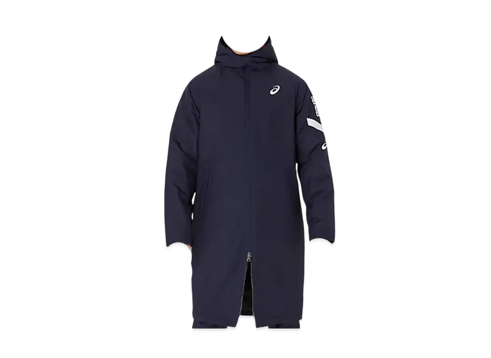 アシックス Aim-Trg パデッドロングコート "ミッドナイト"