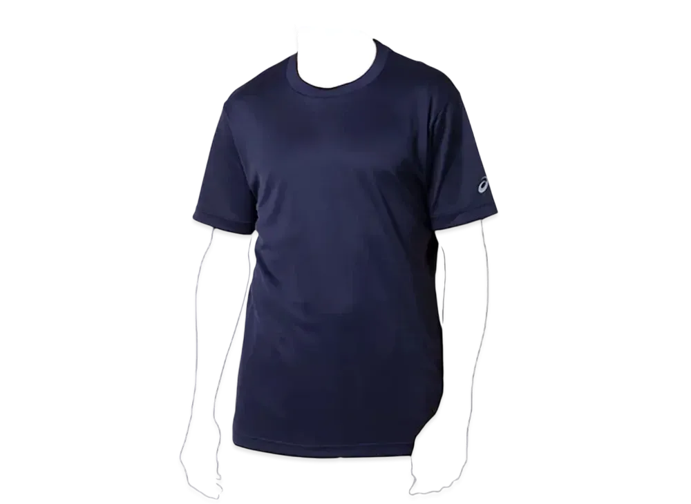 アシックス ショートスリーブトップ "ネイビー"