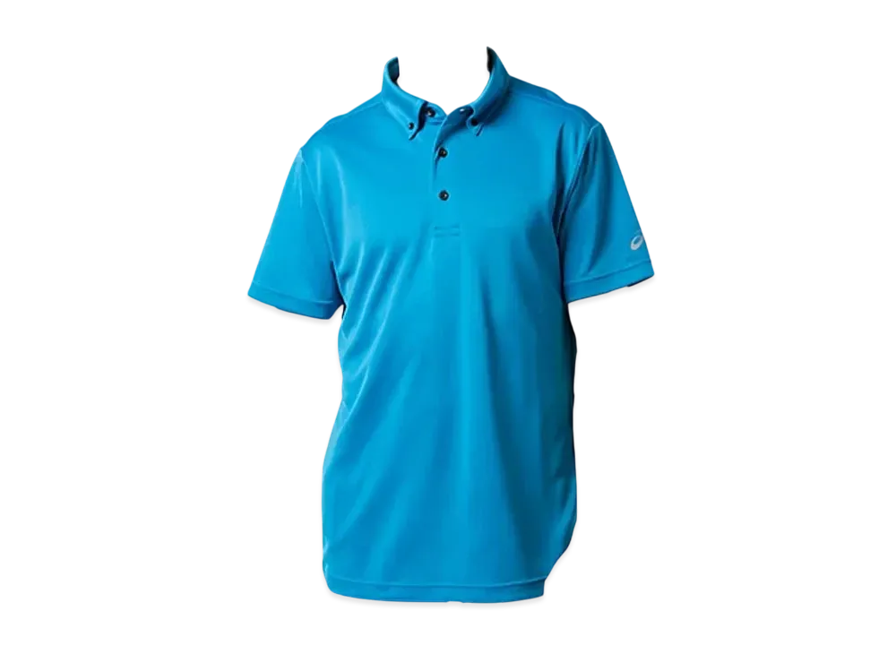 Asics Button Down Polo Shirt "Turquoise Blue"