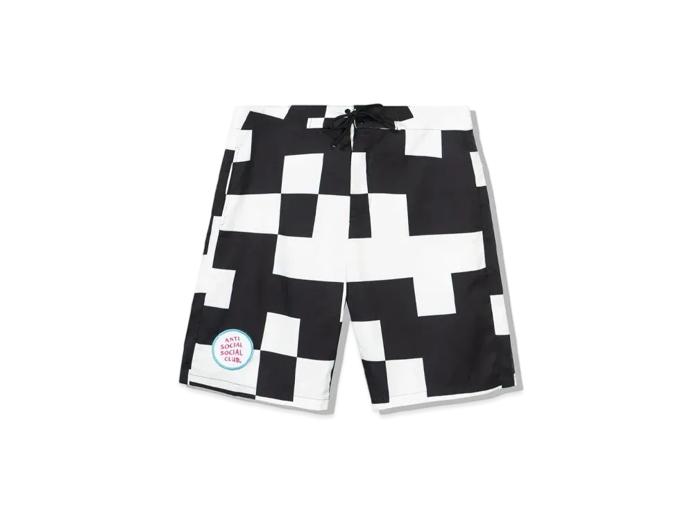 ANTI SOCIAL SOCIAL CLUB Kook Board Shorts "Black/White"