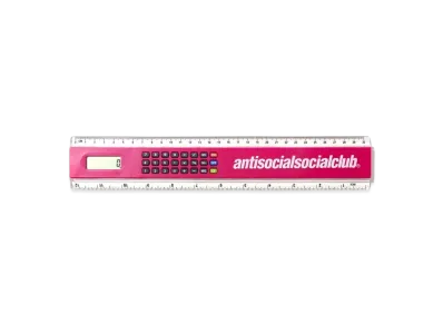 ANTI SOCIAL SOCIAL CLUB RULER/ CALCULATOR "Pink"