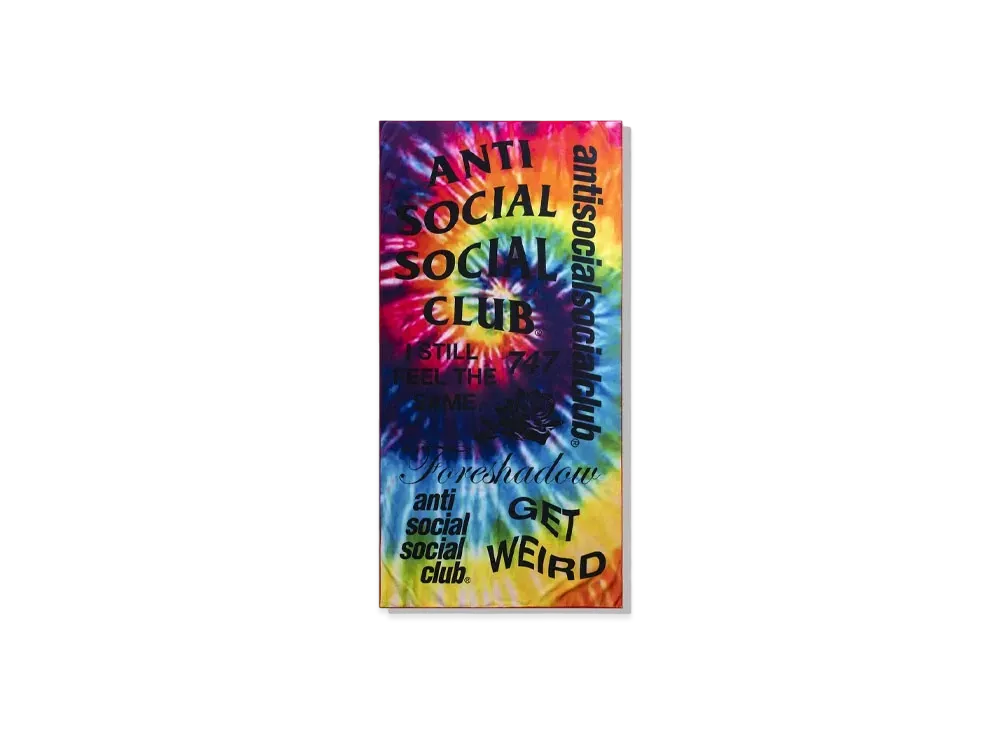 ANTI SOCIAL SOCIAL CLUB Identity Crisis Tie Dye Towel "Rainbow"