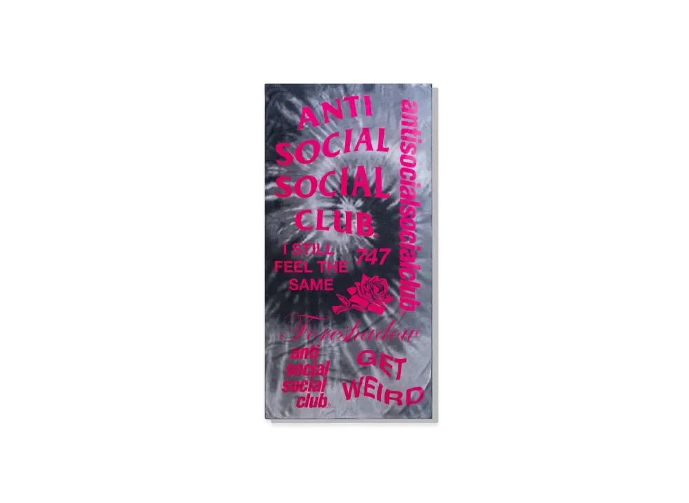 ANTI SOCIAL SOCIAL CLUB Identity Crisis Tie Dye Towel "Black"